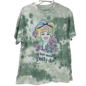 Dolly Parton T Shirt Tie Dye Green What Would Dolly Do Size XS Short Sleeve Fun